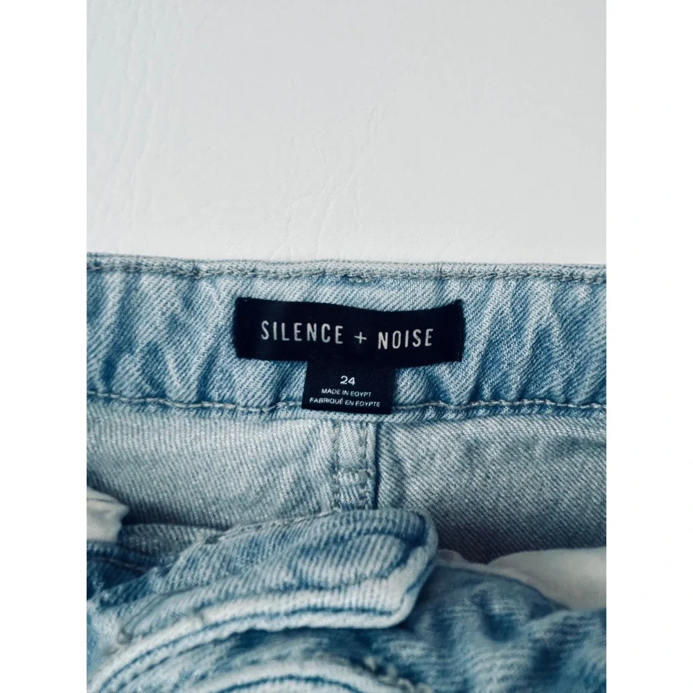 Silence + Noise Womens Microshorts Size 24 Light Denim Y2K Festival Casual